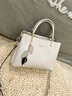 CALWAN KEODH牛皮包包女单肩手提轻奢时尚斜挎妈妈包高级感生日礼物送女友老婆 【米白色】高颜值大容量实用走心女生闺蜜 实拍图