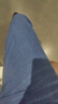 罗蒙（ROMON）男士牛仔裤男夏季商务休闲裤男弹力直筒男裤薄款深档直筒长裤高腰 黑色+深蓝【冰丝】 薄款 31 实拍图