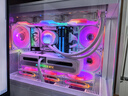 爱国者星璨岚海景房机箱电脑台式机电竞游戏支持360水冷鱼缸纯白色无立柱MATX全侧透 星璨岚白+棱镜PLUS风扇1正5反 实拍图