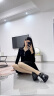 CAMILA KSENIA官网厚底乐福鞋女2025新款春夏季百搭鞋子时尚单鞋增高女鞋小皮鞋 黑色 36 实拍图