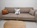 班菲克日式布艺沙发小户型原木风客厅出租房用北欧公寓三人位家用小沙发 橡胶木框架【原木色和胡桃木色 三人位 170cm 实拍图