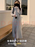 目丸防晒衣女夏季2025新款电动车紫外线长款全身开衫裙冰丝外套防晒服 浅灰色【全身长款+送防晒口罩】 均码 （90-150斤） 实拍图