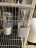 汤琪宠物笼子专用悬挂式自动喂食器饮水器猫喂水器兔子食盆喂水小宠 灰色喂水器+喂食器套装 实拍图