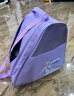 麦斯卡 轮滑包儿童溜冰鞋背包轮滑鞋袋子三角包滑冰鞋收纳包双肩书包 冰雪奇缘紫色升级三层包 实拍图