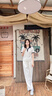 冰丝奶芙山本裤女夏季薄款2025新款休闲小个子肌理感白色阔腿裤子 米白色-小个子 M 建议（96-110斤） 实拍图