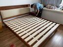 林氏家居床实木床复古风实木床架软包储物床头小户型主卧双人床1.8米x2米 实拍图