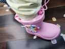牧萌儿童雨鞋男童女童防水立体宝宝防滑耐磨卡通雨靴 粉色独角兽 17码 实拍图