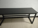 馨美凯电脑桌台式家用简易书桌办公桌简约现代工作台租房卧室学习写字桌 【单桌1.6cm厚桌面】黑架+碳纤色 长180cm*宽60cm*高74cm 实拍图