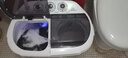 小鸭迷你洗衣机 半自动双缸桶洗衣机 母婴儿童宝宝洗衣机小型 2.5KG 黑色升级款【蓝光+240W功率+不锈钢脱水桶】 实拍图