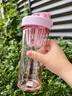 膳魔师（THERMOS）摇摇杯大容量水杯学生奶昔杯健身Tritan塑料杯子带刻度TP4086 芋泥粉紫【搅拌格升级】 710ml 实拍图
