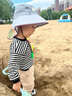 kocotreekk树儿童防晒帽防紫外线小孩披风帽大檐遮阳帽夏季户外海滩 实拍图