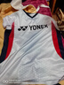 YONEX尤尼克斯羽毛球服比赛训练跑步健身吸汗透气短袖男110284BCR白O 实拍图