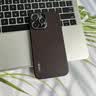 羽唯YOOVEI适用于苹果17pro手机壳高端真皮iPhone16ProMax保护套轻奢网红女简约ip15后壳高档por13商务 【咖啡色】优质头层真皮+升级镜头保护 苹果16ProMax 实拍图