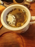【采销推荐】羊脂玉瓷办公杯带盖过滤茶水分离咖啡花茶杯马克杯子 羊脂玉办公杯-荷塘清趣 实拍图