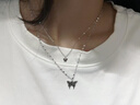 中国黄金（CHINA GOLD）银项链女生蝴蝶纯银项链轻奢小众高级感情人节生日礼物送女友老婆 京速达*925银*甜美蝴蝶项链【中金礼盒】 实拍图