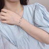 洛希曼四叶草手链女镶钻S999足银生日礼物送女朋友老婆【免费刻字】 豪华礼盒+四叶草手链托帕石 实拍图