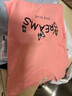 纯棉短袖t恤女士夏季圆领百搭显瘦女装洋气印花上衣服打底体恤衫 粉色【DREAMS三蝶】 4XL 【建议135-155斤】 实拍图
