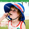 kocotreekk树儿童防晒帽大檐护颈宝宝遮阳帽男童女童防紫外线渔夫帽子夏季 实拍图