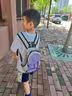 南啵丸mini儿童出游背包轻便户外休闲双肩包男女童幼儿园开学小书包洋气 灰紫色 18*10*31 实拍图