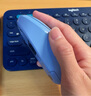 罗技（Logitech）M221 轻音鼠标 无线鼠标 办公鼠标 对称鼠标 带无线微型接收器 雾霭蓝 实拍图