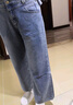 真维斯（Jeanswest）高腰阔腿牛仔裤女春夏季新款直筒宽松垂感软牛仔拖地裤子 复古蓝【长裤】星空纹 XL 【31】码 实拍图