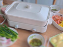 olayks立时 电火锅 火锅专用锅 多功能料理锅 鸳鸯锅独立控温家用涮肉锅速沸电煮锅不粘锅 4L 实拍图