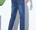 真维斯（JEANSWEST）牛仔裤男2025秋季潮牌直筒时尚猫须青年休闲男士长裤中蓝36 实拍图