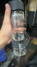 天喜（TIANXI）玻璃杯双层加厚水杯男女学生带茶隔泡茶养生杯家居馆 黑色420ml 实拍图