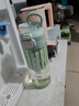 贝瑟斯tritan水杯 吸管杯运动水杯 加厚耐摔茶水分离双饮杯绿色750ml 实拍图