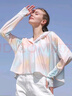 翊尚美防晒衣女夏季新款防紫外线时尚骑行防晒服连帽遮阳短外套 爱丽丝蓝 【UPF300+多重防晒】 均码 【适合80-140斤】 实拍图