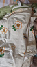 猫人（MiiOW）【防螨抗菌纯棉】女士睡裙睡衣女家居服拼色花朵印花绿色L 实拍图