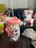 【京东物流】可爱大容量花茶杯卡通玻璃杯泡茶水杯便携双饮杯子 粉色 500ml 实拍图