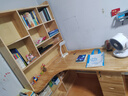 育松 实木书桌书柜组合一体转角电脑桌写字桌办公桌家用学习桌带书架 140*110左书架（包安装） 实拍图