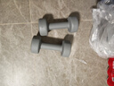 Keep 彩色浸塑哑铃 男士女士家用家庭健身肌肉塑形轻重量岩石灰 4kg*2 实拍图