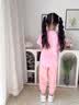 小马宝莉女童夏季套装纯棉儿童短袖防蚊裤两件套女孩夏装 米白+皮粉  160  实拍图