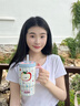 格非尔 GOOD FELL巨无霸吸管保温杯大容量2025新款水杯女生陶瓷内胆高颜值冰霸杯子 苹果小狗800ml【买一拍四】 实拍图