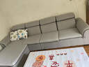 纤拓沙发布艺沙发贵妃组合中小户型布艺实木框架现代时尚简约客厅家具 四人位+贵妃(舒适版)+茶几 (高密度海绵包）丝光绒布/麻布 实拍图