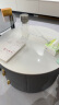 洋意悦  简约茶几客厅家用边桌轻奢小户型茶几电视柜 60鱼肚白岩板+80钢化玻璃 实拍图