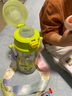 babycare免拧户外运动水杯儿童学饮直饮吸管杯幼儿园上学水壶-青色 实拍图