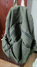 COSMICKISS书包初中日系水洗帆布双肩包女简约百搭高中大学生背包男慵懒风 绿色 实拍图