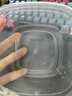 茶花贝格保鲜盒塑料冰箱保鲜盒家用水果蔬菜收纳盒微波炉饭盒 绿色3个装-460ML正方形 实拍图
