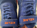 卡尔美（KELME）儿童足球鞋魔术贴免系带碎钉TF透气学生球鞋6873003 宝蓝 35 实拍图