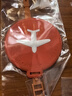 班哲尼 旅行箱硅胶挂绳行李牌 旅行箱包卡通托运挂牌吊牌 行李箱登机识别牌 含手写信息纸卡 橙色 实拍图