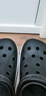 卡骆驰crocs洞洞鞋贝雅卡骆班轻便耐磨一脚蹬休闲鞋|205089 黑色/白色-066 39 (240mm) 实拍图