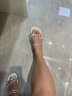 ZHR凉鞋女露趾软底通勤女鞋夏季仙女风水钻鞋子女 EH169 米色  37  实拍图