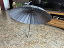 收米雨伞长柄自动男大号暴雨专用抗风结实超大长柄双三人伞女晴雨 自动24骨灰色 实拍图