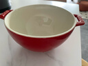 珐宝（staub）陶瓷碗大号沙拉碗家用甜品碗泡面汤碗面碗烘焙双耳饭碗 18cm樱桃红 实拍图