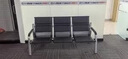 揽韵办公沙发茶几组合接待室排椅简约三人位铁架长条椅铁艺等候沙发椅 木质扶手三人位 实拍图