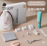 babycare婴儿理发器整机防水低音自动吸发儿童剃头发礼盒宝宝专用 海雾蓝 实拍图