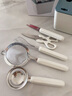 COOKSS辅食工具套装厨房烘焙小工具打蛋器筛网水果刀滤蛋器剪刀带收纳架 实拍图
